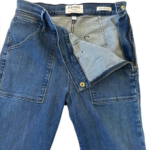 Frame Denim Le Francoise Flare Jeans in Sunnyslope - Picture 8 of 14
